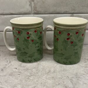LENOX Holiday Damask mugs